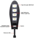 Соларна LED лампа, със стойкa и дистанционно, DRAGON, 1200W