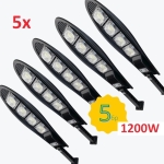 КОМПЛЕКТ 5бр.Соларна LED лампа, със стойкa и дистанционно, DRAGON, 1200W