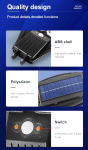 Соларна ДВОЙНА LED лампа, със стойкa и дистанционно, DRAGON, 1200W