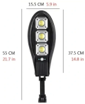 КОМПЛЕКТ 3бр. Соларна LED лампа, със стойкa и дистанционно, 900W
