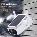 Соларна безжична WiFi камера IP66 , 1080P HD, 2 антени Водоустойчива система за видеонаблюдение