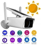 Соларна безжична WiFi камера IP66 , 1080P HD, 2 антени Водоустойчива система за видеонаблюдение