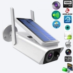 Соларна безжична WiFi камера IP66 , 1080P HD, 2 антени Водоустойчива система за видеонаблюдение