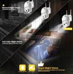 СМАРТ WiFi камера, цветно нощно виждане, водосустойчива, FULL HD 1080P + АУДИО