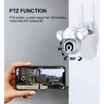 Въртяща се WiFi безжична IP камера 3MP FULL-HD с мощни LED прожектори + АУДИО