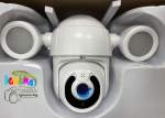 Въртяща се WiFi безжична IP камера 3MP FULL-HD с мощни LED прожектори + АУДИО