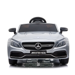 Акумулаторна кола Mercedes Benz C63 AMG, Червен металик, 12V, с меки гуми, отварящи се врати | Iguana.bg