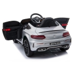 Акумулаторна кола Mercedes Benz C63 AMG, Червен металик, 12V, с меки гуми, отварящи се врати | Iguana.bg