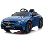 Акумулаторна кола Mercedes Benz C63 AMG, Син металик, 12V, с меки гуми, отварящи се врати | Iguana.bg