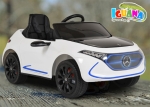 Акумулаторна кола Mercedes Benz EQA, Бял металик, 12V, с меки гуми, отварящи се врати | Iguana.bg
