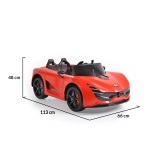 Акумулаторна кола Magma Червена, 12V, с кожена седалка и отварящи се врати | Iguana.bg