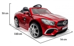 Акумулаторна кола Mercedes Benz SL63 AMG, Червен Металик, 12V, с меки гуми и отварящи се врати | IGUANA.BG