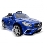 Акумулаторна кола Mercedes Benz SL63 AMG, Син Металик, 12V, с меки гуми и отварящи се врати | IGUANA.BG
