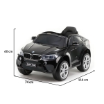 Акумулаторен джип BMW X6M Черен, 12V с меки гуми, кожена седалка и отварящи се врати | Iguana.bg
