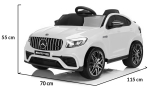 Акумулаторен джип Mercedes GLC 63S AMG Бял, 12V с меки гуми и отварящи се врати | Iguana.bg