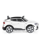 Акумулаторен джип Audi Sportback 4x4 12V Бял с меки гуми и отварящи се врати | Iguana.bg