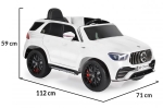 Акумулаторен джип Mercedes M Class Бял, 12V с меки гуми и кожена седалка | Iguana.bg