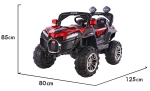 Акумулаторна кола Alpinist SP 4X4, Червен металик, 12V с отварящи се врати и светлини | Iguana.bg