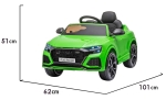 Акумулаторен джип Audi RS Q8 12V Лицензиран, Зелен металик и кожена седалка | Iguana.bg