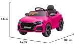 Акумулаторен джип Audi RS Q8 12V Лицензиран, Розов металик и кожена седалка | Iguana.bg