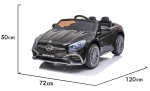 Лицензирана Акумулаторна кола Mercedes Benz SL65 Черна, 12V с предни и задни светлини и амортисьори | Iguana.bg