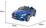 Лицензирана Акумулаторна кола Mercedes Benz SL65 Синя, 12V с предни и задни светлини и амортисьори | Iguana.bg