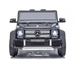 Лицензиран Акумулаторен джип Mercedes Maybach G650 Черен металик 12V с LED светлини и кожена седалка | Iguana.bg