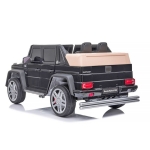 Лицензиран Акумулаторен джип Mercedes Maybach G650 Черен металик 12V с LED светлини и кожена седалка | Iguana.bg