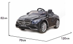 Лицензирана Акумулаторна кола Mercedes Benz S 63 AMG 12V, Черен металик и три скорости | Iguana.bg