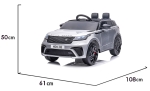 Лицензиран Акумулаторен джип Range Rover Velar 12V, Сребрист с отварящи се врати и LED светлини | Iguana.bg