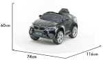 Лицензиран, Акумулаторен джип BMW X6M Черен, 12V с Предни и задни светлини | Iguana.bg