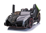 Лицензирана Акумулаторна кола Lamborghini Veneno 12V, Черна, отварящи се нагоре врати Iguana.bg