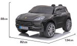 Лицензиран Акумулаторен джип Porsche Cayenne S, Черен, 12V с две места и светлини | Iguana.bg