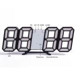 3D LED Часовник с Модерен дизайн, Стенен монтаж или на стойка, 22 x 7см | Iguana.bg