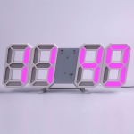 3D LED Часовник с Модерен дизайн, Стенен монтаж или на стойка, 22 x 7см | Iguana.bg