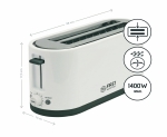 Тостер First FA-5368-5, Бял, до 1400W, 4 филии, 7 степени на изпичане | Iguana.bg