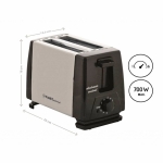 Тостер First FA-5366-CH, Инокс, 700W, 2 филии, 6 степени на изпичане | Iguana.bg