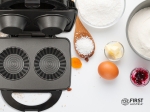 Уред за вафли First FA 5304, 600W, за 2 гофрети под формата на конус, Плочи с незалепващо покритие | Iguana.bg