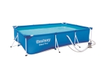 Сглобяем басейн Bestway Steel Pro, Правоъгълен 300 X 201 X 66см, 3300литра, с помпа и филтър | Iguana.bg