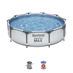 Сглобяем басейн Bestway Steel Pro, Кръгъл 305 X 76см, 4678литра, с помпа и филтър | Iguana.bg
