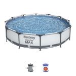 Сглобяем басейн Bestway Steel Pro Max, Кръгъл 366 X 76см, 6473литра, филтърна помпа | Iguana.bg