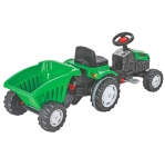 Детски трактор с педали Active с ремарке, Зелен, до 50кг | Iguana.bg