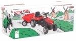 Детски трактор с педали Active с ремарке, Зелен, до 50кг | Iguana.bg
