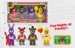 Детски комплект фигури Five Nights at Fredy’s, електронен часовник, 4 фигури