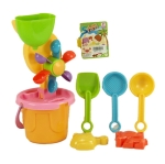 Детски комплект кофа с мелница,8 части, за игра на пясък