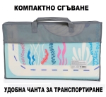 Детски ВОДОУСТОЙЧИВ двулицев сгъваем термо килим от XPE пяна, мека постелка за игра 180x120x1см