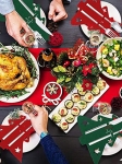 Коледни подложки за прибори, 12 части, коледен комплект калъфи от филц, Коледен Подарък