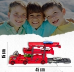 Автовоз на 3 нива с 6 коли, камион изстрелващ колички | IGUANA.BG