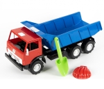 ГОЛЯМ камион самосвал KAMAZ с лопатка и форма за пясък КАМАЗ, 50x20x22см, ORION, Украйна