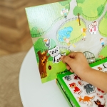 Магнитна игра Зоопарк, 35 елемента, настолна образователна игра с магнитна дъска, DODO